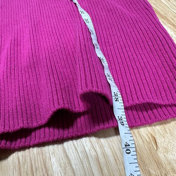 TOCCIN NY NWT Felicity Long Sleeve Ribbed Knit Sweater Dress Fuchsia Size Small - Picture 9 of 9